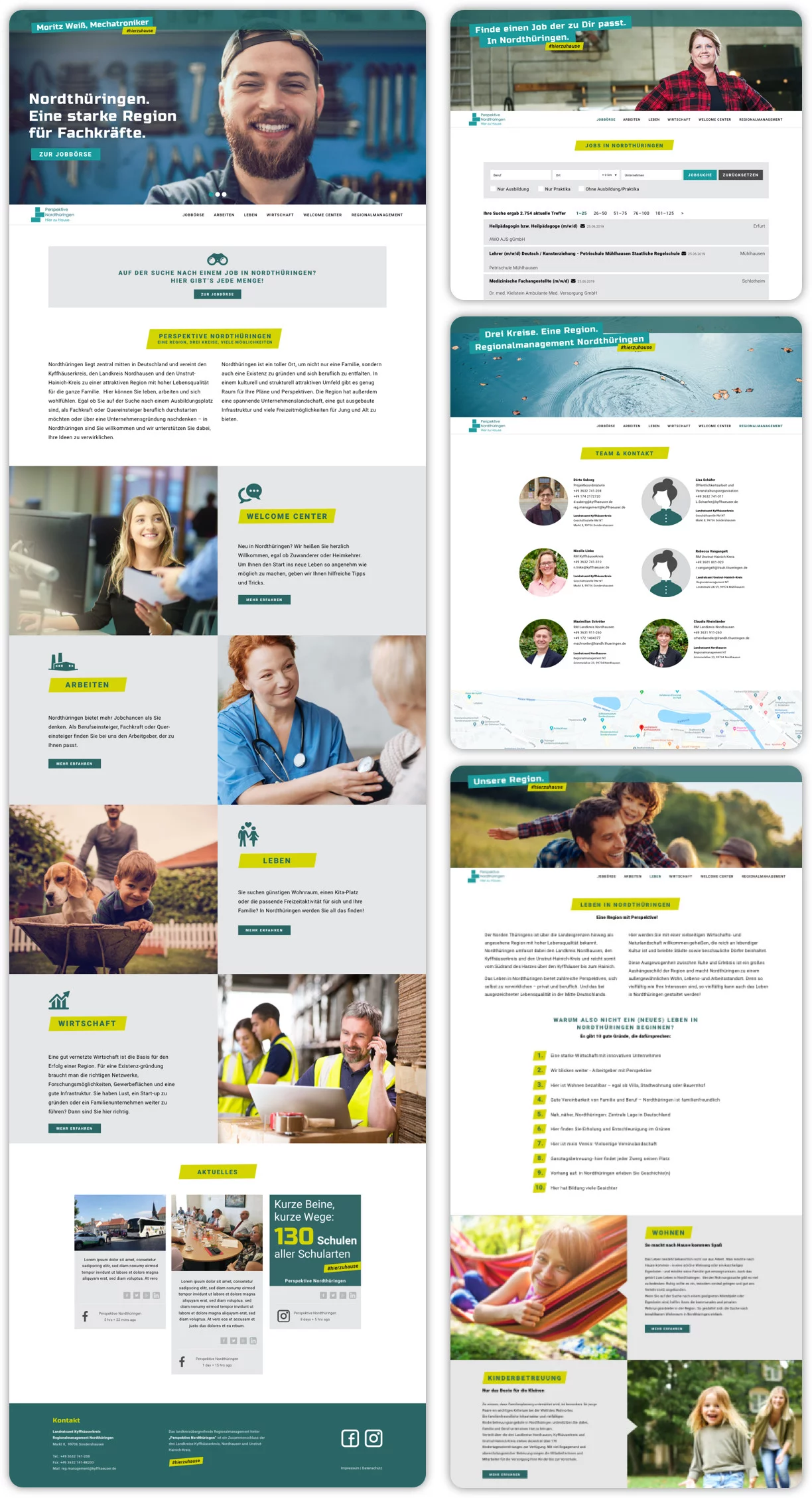 Darstellung des Screendesigns vom Karriereportal Pflegepartner-Nord