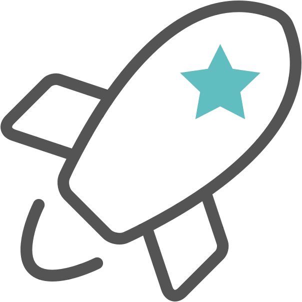 Icon einer aufsteigenden Rakete