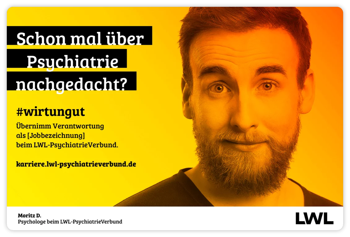 LWL-Kampagnenmotiv 4 eines grübelnden Mannes