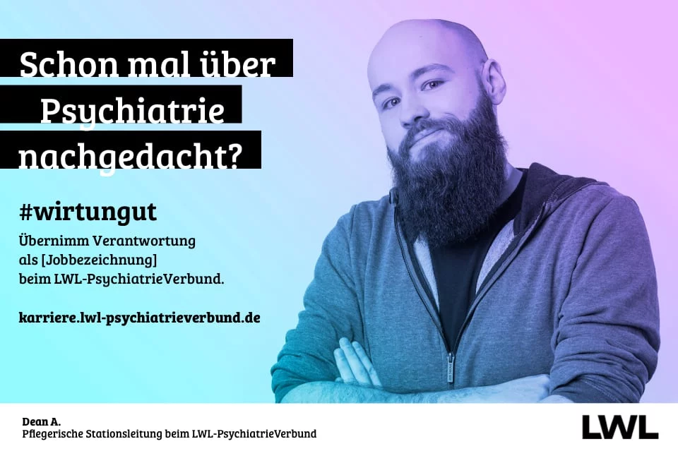 LWL-Kampagnenmotiv 6 eines grübelnden Mannes