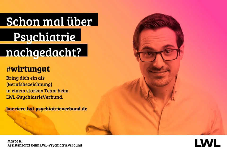 LWL-Kampagnenmotiv 8 eines grübelnden Mannes