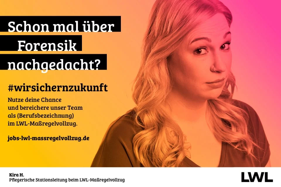 LWL-Kampagnenmotiv 10 einer grübelnden Frau