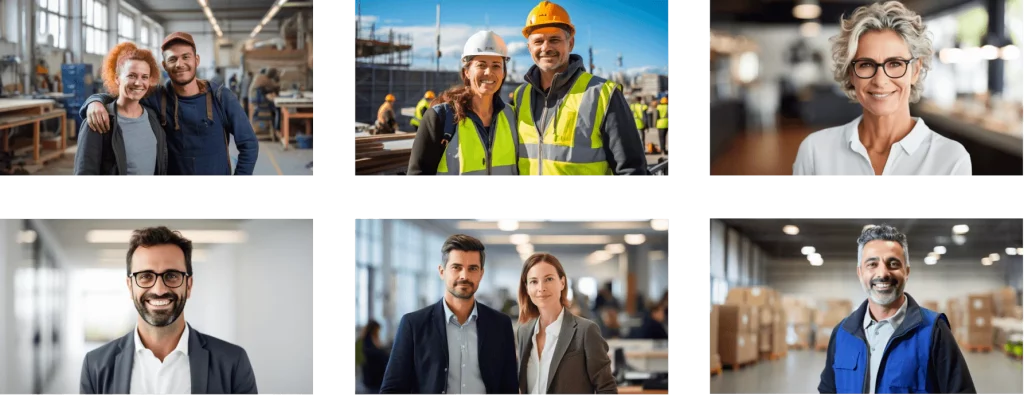 Fachkräfte an ihrem Arbeitsplatz