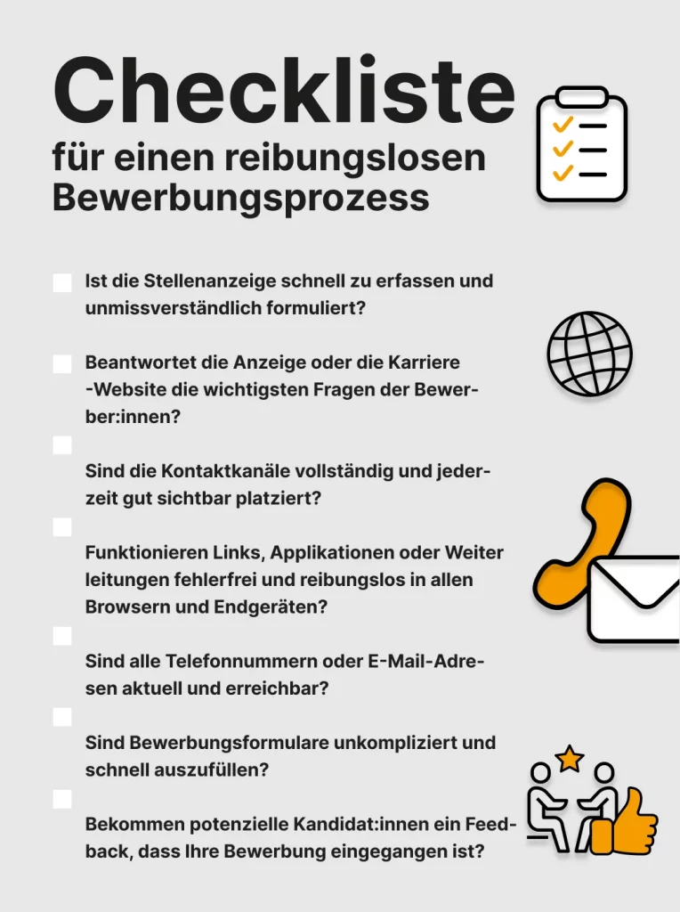 Checkliste für einen reibungslosen Bewerbungsprozess Vorlage