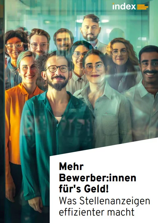 Titelseite des White Papers "Mehr Bewerber:innen für´s Geld" Was Stellenanzeigen effizienter macht"