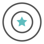 Icon-Stern Icon Kreis mit Stern in der Mitte